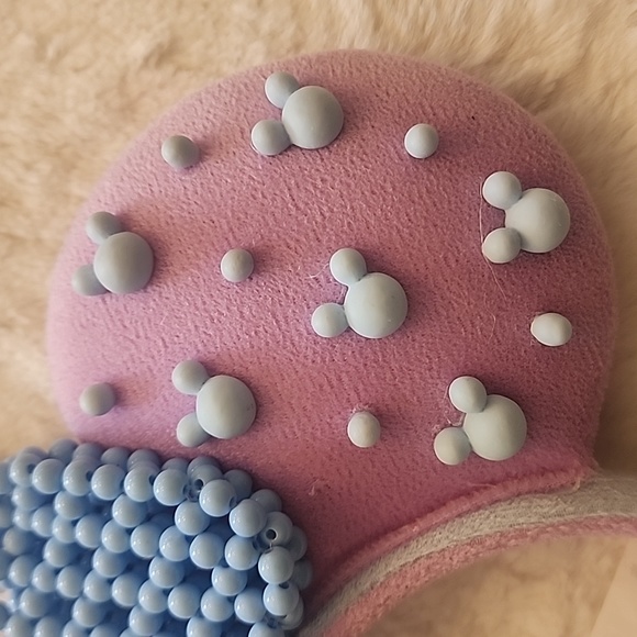 Lavender and blue Minnie Mouse ear with beadeddetails main image 8